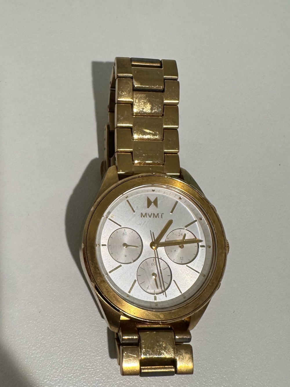 MVMT Women's Gold Stainless Steel Bracelet Watch with White Dial